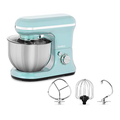 bredeco Robot Da Cucina Impastatrice Planetaria Macchina Multifunzione BCPM-1200LBB (1.200 W, 5 L, Blu)