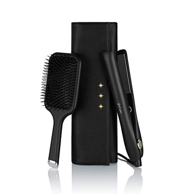 ghd gold gift set Piastra per Capelli con astuccio e paddle brush, Nero