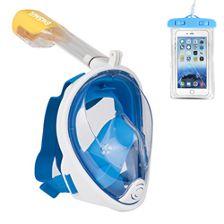 Emsmil Maschera da Snorkeling Easybreath 180 Panoramici Full Face Respirazione Libera Maschere Subacquee Anti-Appannamento Anti Infiltrazioni Sacchett precio