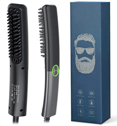 Pettine lisciante per barba, per uomini, per lisciare i capelli, elettrico, per la barba, veloce e sicuro, temperatura regolabile fino a 200 °C, 2 in  características