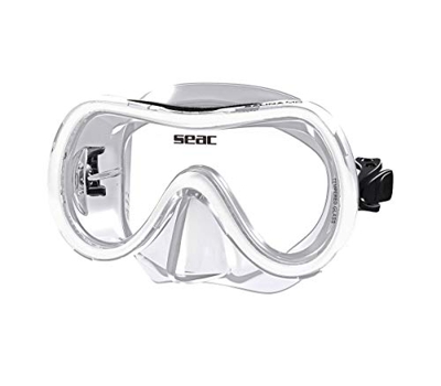 SEAC Salina MD, Maschera Subacquea per Bambini e Ragazzi, Ideale per Snorkeling Gioventù Unisex, Bianco, S