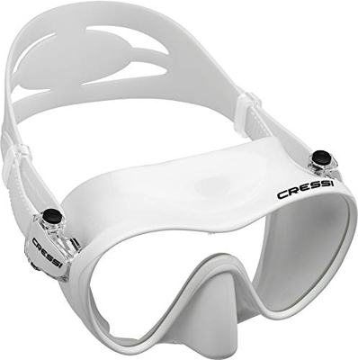 Cressi F1, Immersioni Snorkeling Frameless Mask Italiano di qualità dal 1946, Bambino Unisex, White