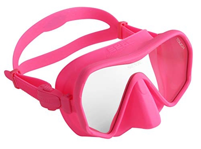 SEAC Touch, Maschera da Sub Frameless a Volume Ridotto per Immersione Subacquea, Silicone Colorato Unisex Adulto, Rosa, Standard