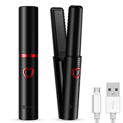 Piastra per Capelli da Viaggio, Slopehill Mini Piastra per Capelli Portatile Cordless, Rivestimento in Ceramica, Ricarica USB (4800 mAh), 160°C-200°C  características