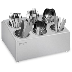 Contenitore per portaposate in acciaio professionale - Con 6 fori - ROYAL CATERING precio