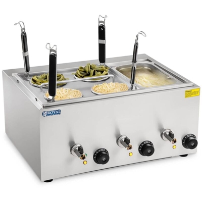 Cuocipasta elettrico con 4 Cestelli e contenitore GN 1/3 - ROYAL CATERING