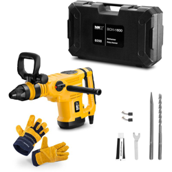 MSW Martello Demolitore Set Con Guanti da Lavoro e Valigetta 1.600W 25J precio