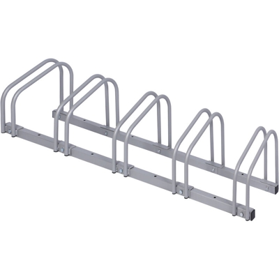 Rastrelliera per 5 biciclette Portabici a 5 posti metallo zincato 1305x320x265mm - WILTEC