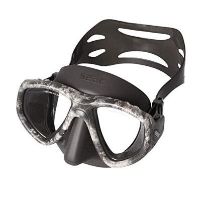 SEAC One, Maschera per Immersioni, Snorkling e Pesca Subacquea in Apnea, con Custodia, Predisposizione per Lenti Graduate per Miopia Unisex Adulto, Ne