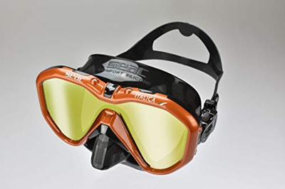 SEAC Italica, Maschera Sub Monolente per Immersione Subacquea Professionale, Ricreativa e Snorkeling, Alta qualità Made in Italy Unisex Adulto, Nero L