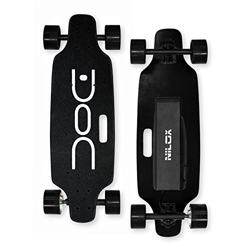 Nilox Doc Skateboard Elettrico Plus, con Bluetooth e Telecomando di controllo, velocità max 12 km/h, Nero, Legno precio