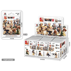 Display 60 Bustine - Sluban M38-b0580 - Minifigures Seconda Guerra Mondiale características