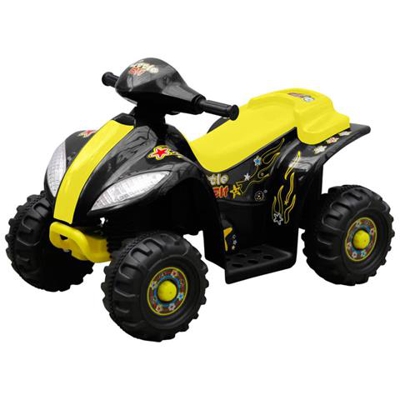 Mini Moto Quad Elettrica Per Bambini, Giallo E Nero