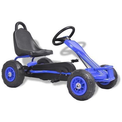 Go Kart A Pedali Con Pneumatici Blu