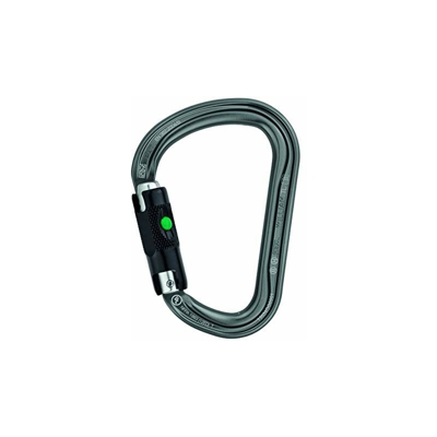 PETZL M36A BL William - Moschettone Asimmetrico in Alluminio, Grande capacità, Colore: Grigio