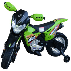 Moto Cross Elettrica Per Bambini, Verde, 107x53x70cm en oferta