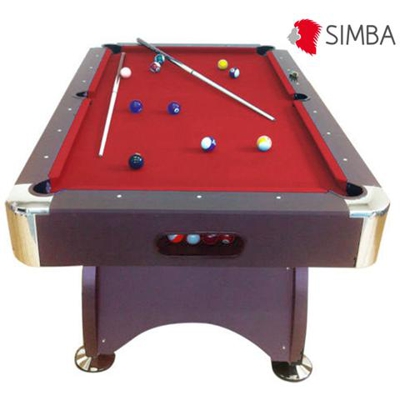 Tavolo Da Bigliardo 7 Ft + Accessori Per Carambola - Snooker Rosso 188 X 96 Cm Biglie Stecche Inc,