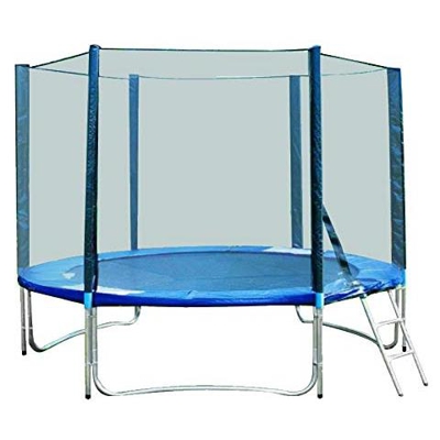 Trampolino Elastico 250cm (8ft) Con Rete E Scala Con Certificato Tuv / gs