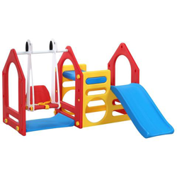 Palestrina Per Bambini 1-4 Anni 155x135cm Casetta Gioco Incl Scivolo Altalena Scalata Ross precio