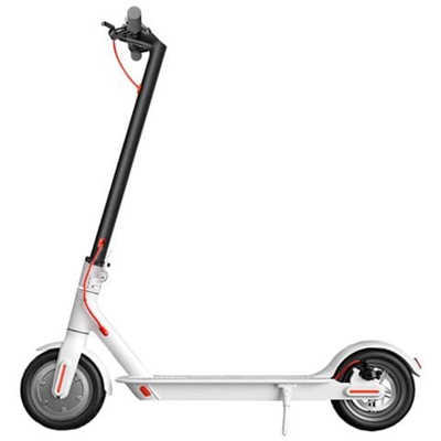 MI Electric Scooter monopattino elettrico pieghevole, velocità fino a 25 km / h e autonomia fino a 30Km, doppio impianto frenante Colore Bianco