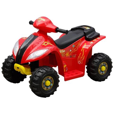 Mini Moto Quad Elettrica Per Bambini, Rosso E Nero