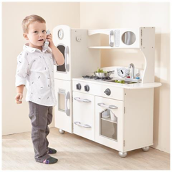 Set Da Cucina Gioco Legno Grande Bianco Bambini Teamson Kids Td-11414w características