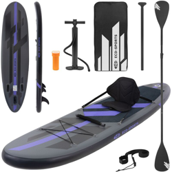 Surfboard standup paddle board sup sedile kajak pagaia gonfiabile nero 305x78x15 - ECD GERMANY características