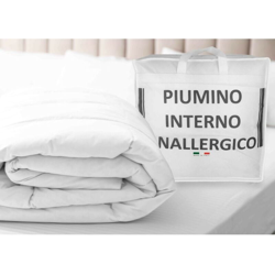 PIUMINO INTERNO SINTETICO ANALLERGICO BIANCO INVERNALE 300 gr./mq. 1 PIAZZA - TEX FAMILY en oferta