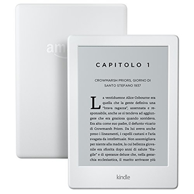 Kindle, schermo da 6" (15,2 cm), senza luce integrata, Wi-Fi (Bianco) - Con offerte speciali (generazione precedente – 8ª)