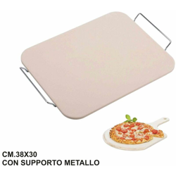 Pietra Cuocipizza Ceramica+Supporto Cm.38X30 - BIGHOUSE IT características