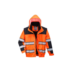 Portwest - Giacca Bomber Classic ad alta visibilità | Medium - OrBk - NEUTRO (SENZA PERSONALIZZAZIONE) precio