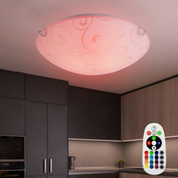 Etc-shop - 7 Watt RGB LED di colore plafoniera cambia illuminazione vetro della lampada modellata en oferta