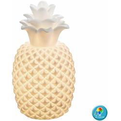 Etc-shop - Lampada tavolo soggiorno porcellana ananas Beistell luce lettura nel set tra cui lampadine a LED RGB precio