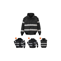 Bomber Iona 3 in 1 | Black - Small - NEUTRO (SENZA PERSONALIZZAZIONE) - PORTWEST características