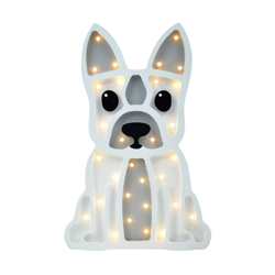 Selsey LULUMI - Lampada Bambini a Forma di Bulldog / Luci LED / Lampada Notturna per Bambini / Luci Notturne per Cameretta Bambini (Grigio) características