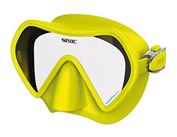 SEAC Mantra MD, Maschera da Sub Frameless per Adulti e Ragazzi in Silicone Colorato Gioventù Unisex, Giallo, ridotta precio