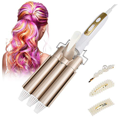 Arricciacapelli 3 barili, TechKen Waver Curling Iron 3 Barrel, TechKen Waver Hair Curler Temperatura regolabile, arricciacapelli per capelli lunghi /  en oferta