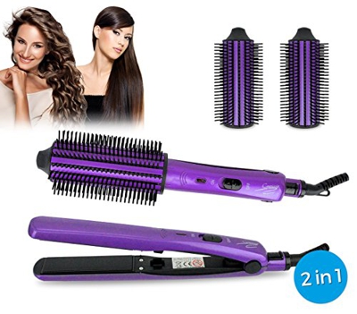 JY-802 Piastra e spazzola per capelli 2 in 1 Capriccio capelli lisci e ricci. MEDIA WAVE store