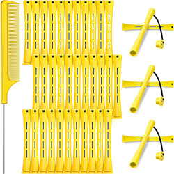 36 Pezzi Aste per Capelli Aste per Onde Fredde in Plastica Rulli Arricciacapelli per Capelli Canne Perm con Pettine per Coda di Ratto Acciaio Pettini  precio