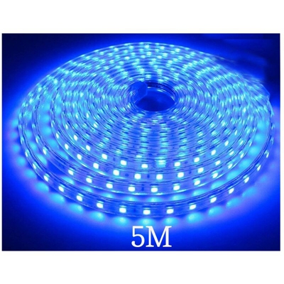 Striscia led 5M luce blu flessibile siliconata fila led 2835 singola 220V - DRIWEI