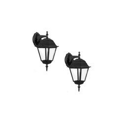 Lampada Da Muro Applique Da Giardino Lanterna E27 Esterno Ip44 Nero 2 Pezzi - AIGOSTAR en oferta