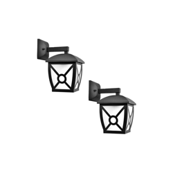 Lampada Da Muro Applique Da Giardino Lanterna E27 Esterno Ip44 Nero 2 Pezzi - AIGOSTAR en oferta