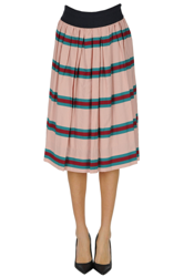 Striped midi skirt en oferta