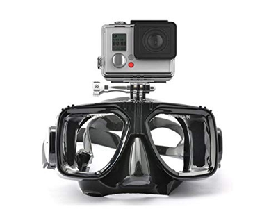 Linghuang Maschera Subacquea per GoPro Xiaomi SJCAM SJ4000 Professionale Videocamera Skuba Occhialini da Nuoto per Sport Accessori