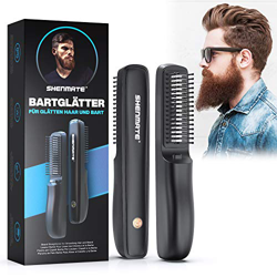 Pettine professionale elettrico per barba da uomo, protezione dalle scottature, spazzola riscaldata, pettine lisciante per la barba, per viaggi, casa, precio