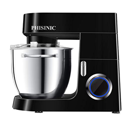 PHISINIC Impastatrice Planetaria 1800W, Robot da cucina 6.5L, Kitchen Mixer Multifunzione silenzioso, con Gancio Impastatore, Battitore Piatto e Frust características