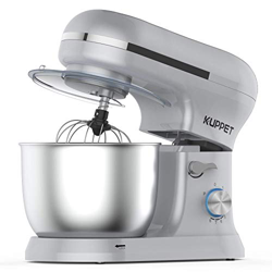 Kuppet, robot da cucina impastatrice, 4,5 l, ciotola in acciaio inox, 1000 W, 8 velocità, silenziosa, gancio per impastare, frusta e paraspruzzi, luce precio