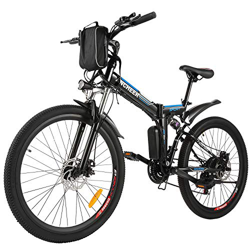 Bicicletta Elettrica Pieghevole, Bici al Lavoro, E-Bike -Fold 20”/26”, Adulto, 250W Batteria 36V 8Ah, Cambio Shimano a 7 velocità (26 Avventura Nera) precio