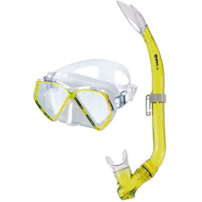 Mares 411730, Set Maschera e Snorkel Unisex Bambini, Riflesso Giallo, Taglia Unica