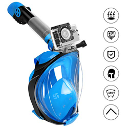 Fenvella Maschera Subacquea, Maschera Snorkeling Integrale 180° Vista Panoramica, Anti-Appannamento Anti-Perdita Easybreath Sub Maschera per Uomo Donn precio